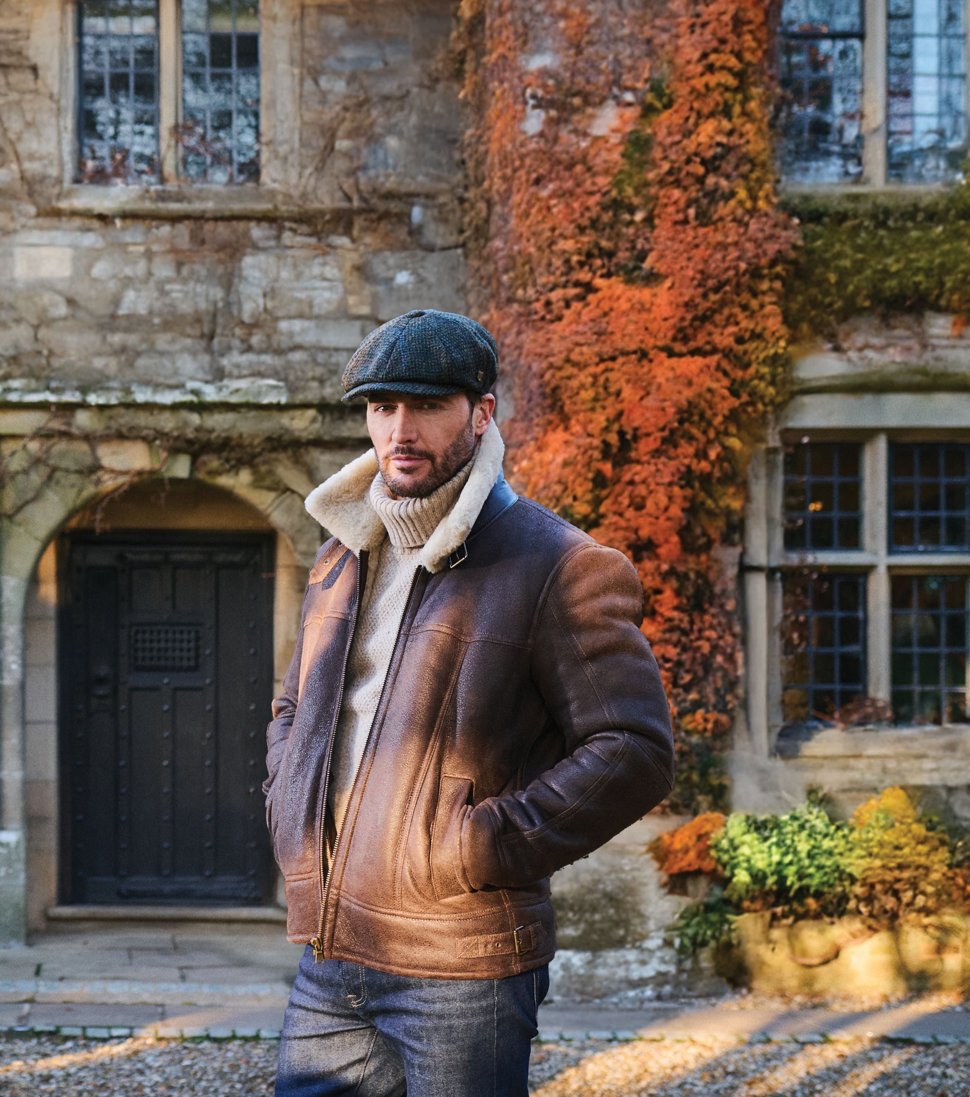 Failsworth Carloway Harris Tweed Scotland Traditional Bakerboy Classic 8 Piece Cap Blue Colours – Image 4 | Harris Tweed Scotland