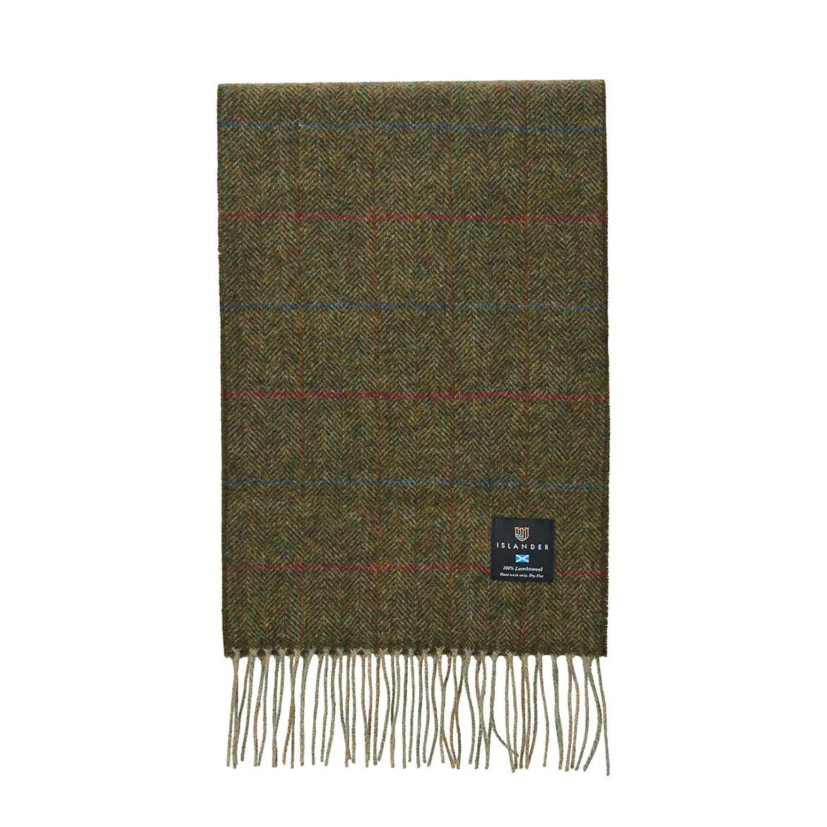 Islander Lambswool Scarf (Chestnut Herringbone)