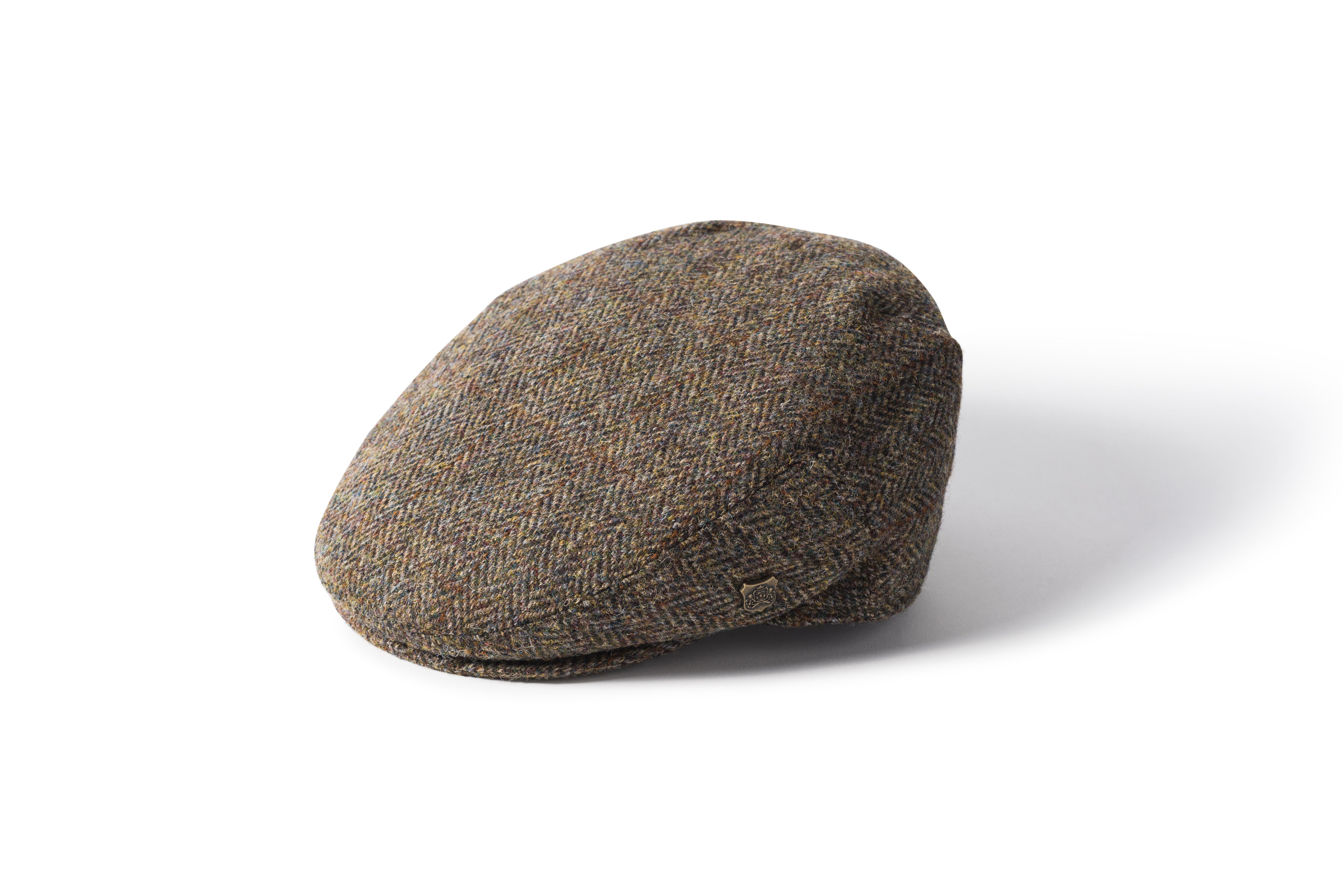 Failsworth Stornoway Harris Tweed Scotland Classic Cap (Green and Brown colours)