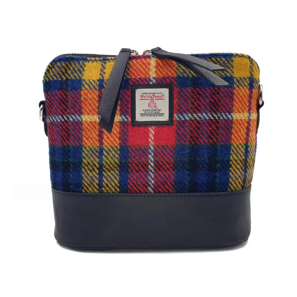 Maccessori Square Shoulder Bag with Harris Tweed - Saffron | Harris Tweed Scotland