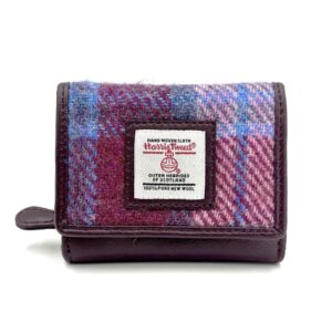 Maccessori Harris Tweed Pastel Pink Trifold Purse | Harris Tweed Scotland