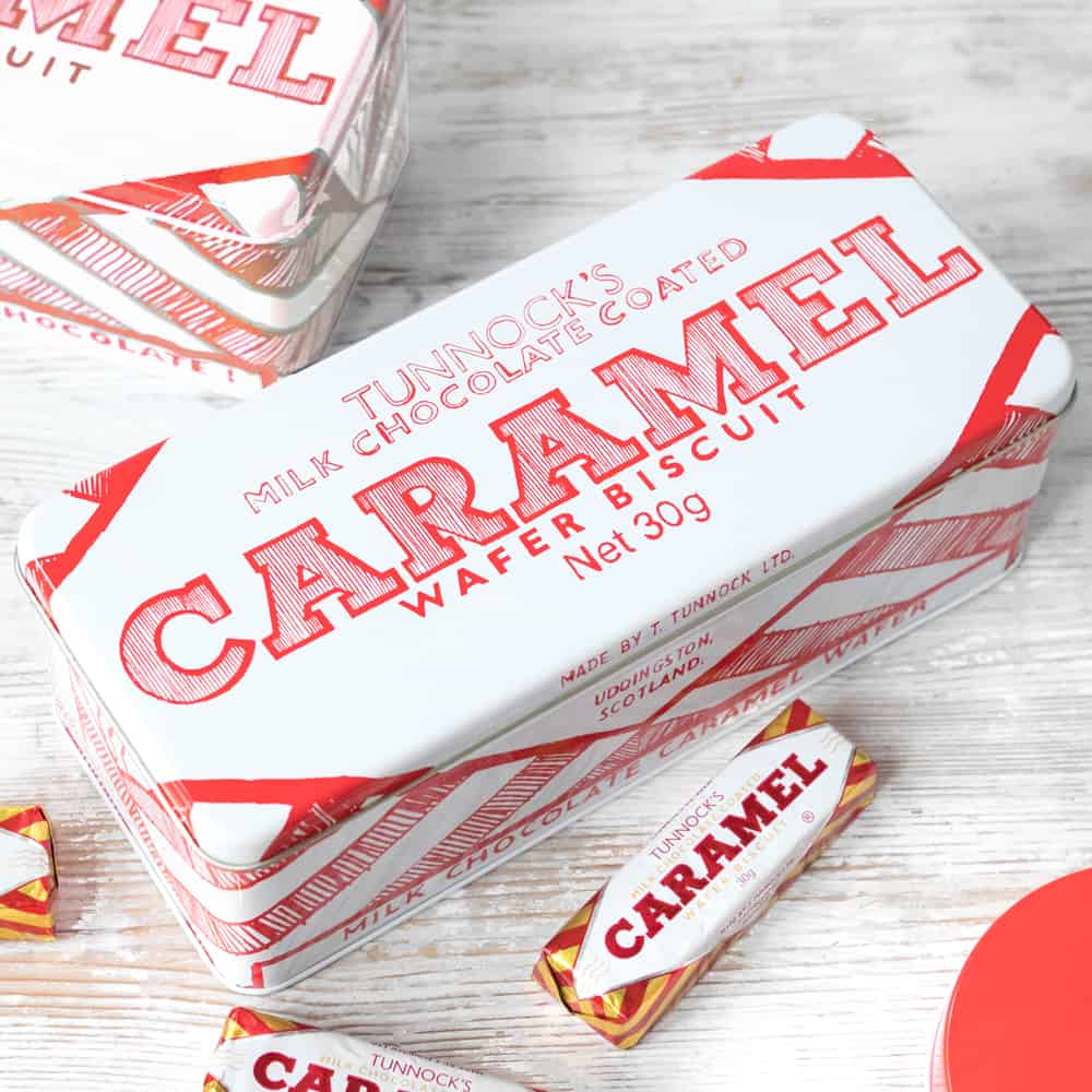 Tunnocks Caramel Wafer Biscuit Storage Tin - Holds 24 Wafers