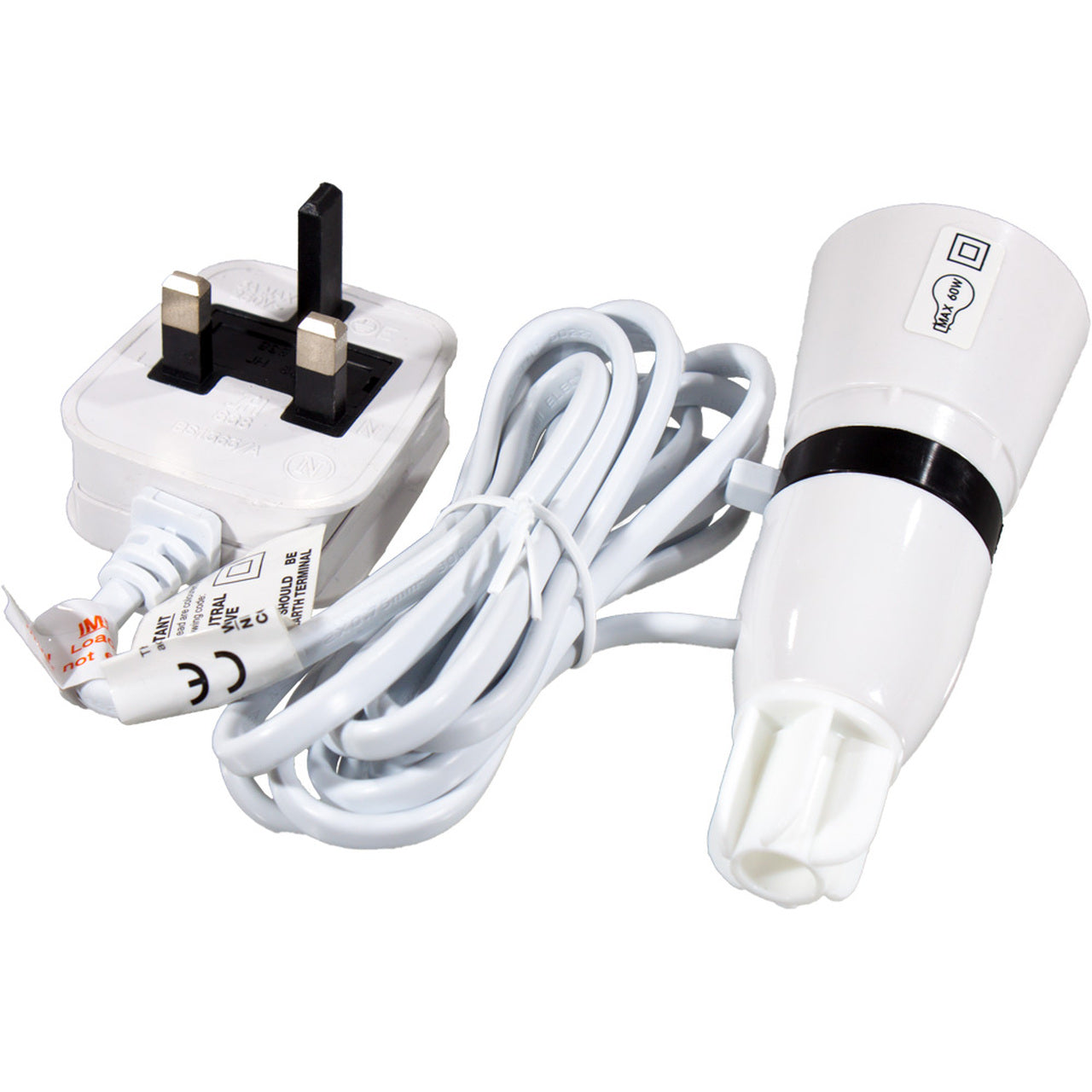 Bottle Lamp Adaptor – Black or White | Harris Tweed Scotland