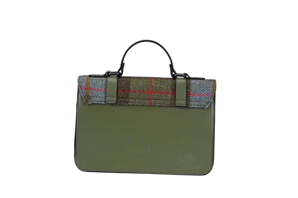Raebury Harris Tweed Medium Satchel Bag (Macleod Tartan)