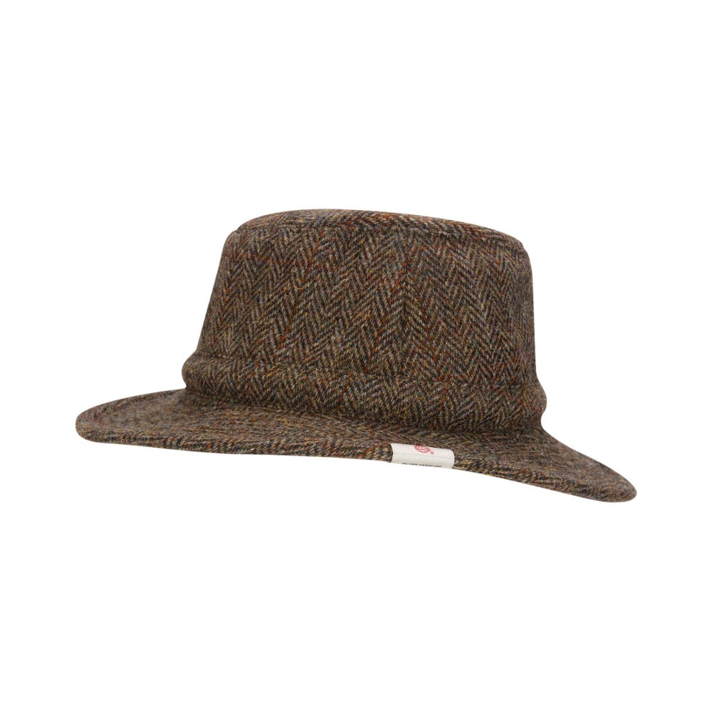 Harris Tweed Berkeley Fedora Hat - Charcoal