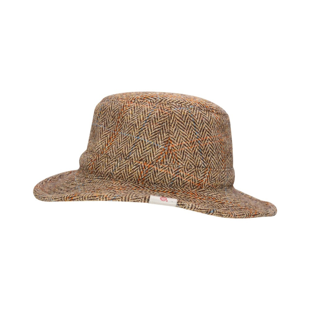 Harris Tweed Berkeley Fedora Hat White Sand | Harris Tweed Scotland