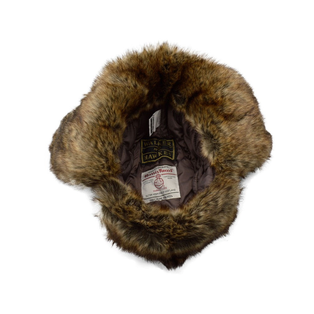 Harris Tweed Charles Trapper Hat - Charcoal