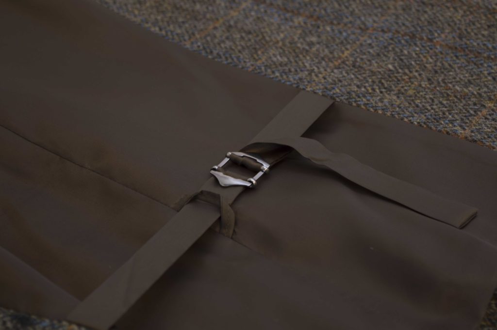 Men's Clinton Brown Waistcoat in Harris Tweed Herringbone Overcheck Country Fabric