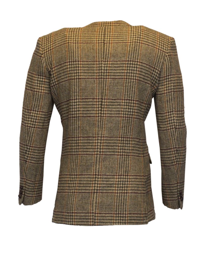 Men's Desert Tan Harris Tweed Overcheck Country Blazer Jacket