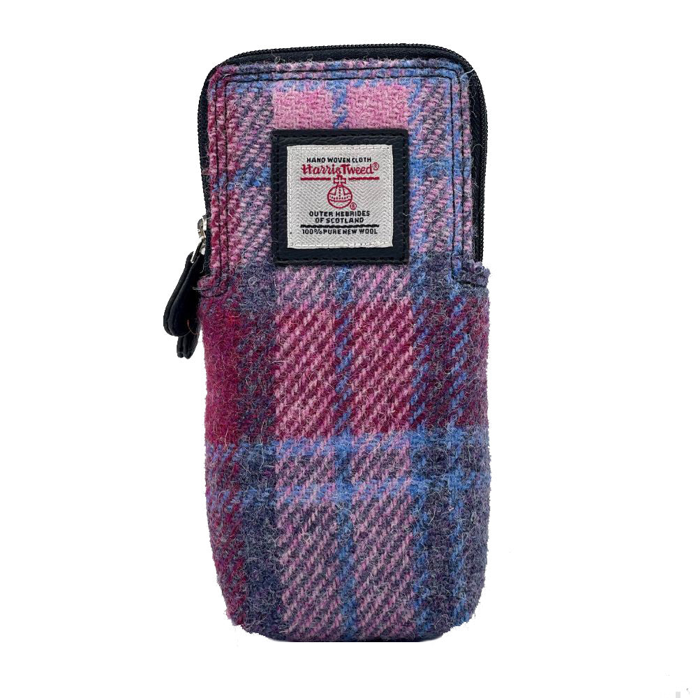 Maccessori Double Glasses Sleeve Bag with Harris Tweed - Pastel Pink