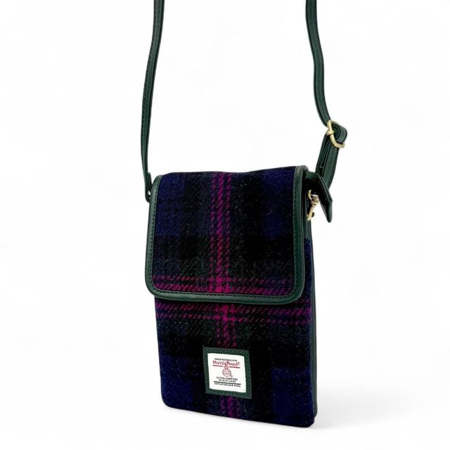 Maccessori Mini Crossbody Bag with Harris Tweed Baird Check | Harris Tweed Scotland