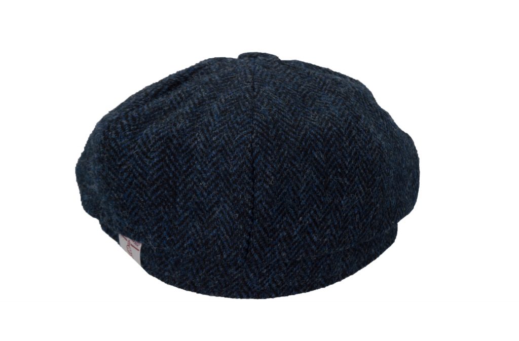Harris Tweed 8-Panel Thomas Bakerboy Cap Midnight Blue | Harris Tweed Scotland
