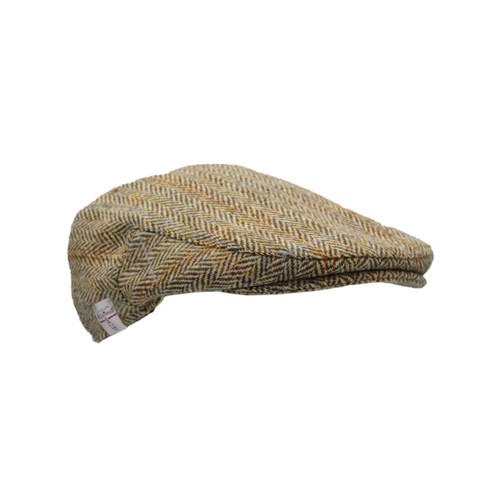 Harris Tweed Oakmoor Country Flat Cap (White Sand)