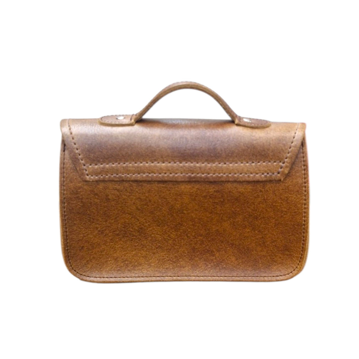 Handmade Leather & Harris Tweed Micro Satchel Plus Crossbody Bag (Tan)
