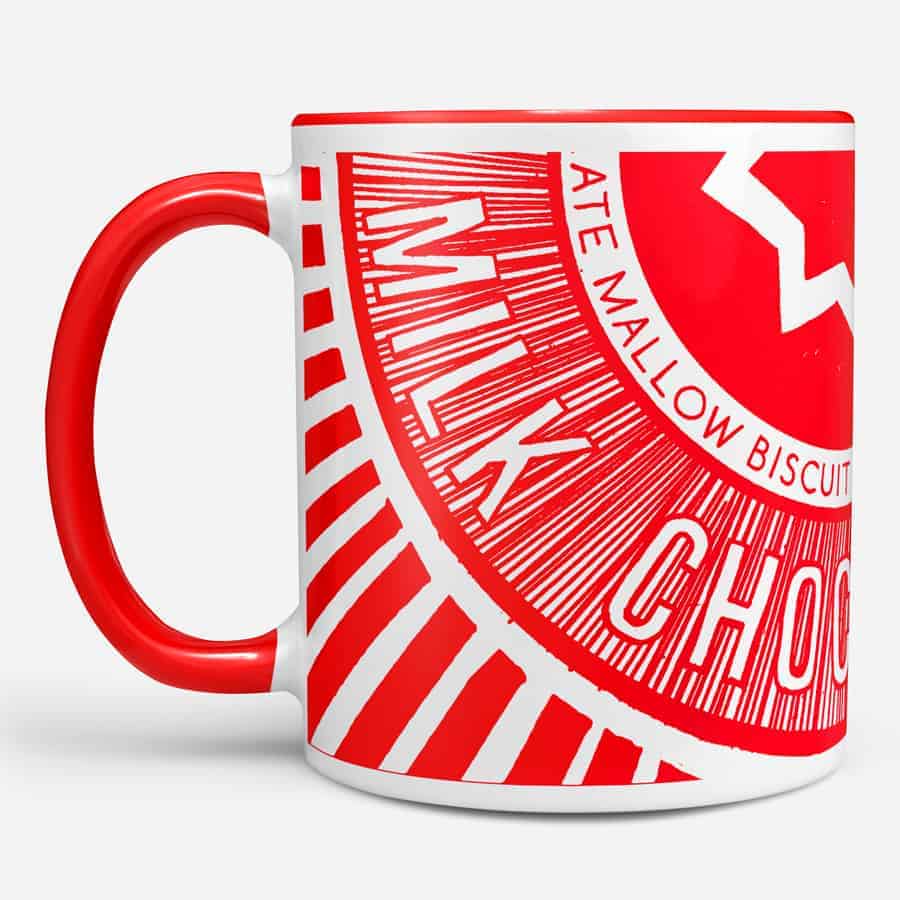 Tunnock's Caramel Wafer & Teacake Chunky Ceramic China Mug - Scottish Gift (Ceramic Teacake Wrapper)