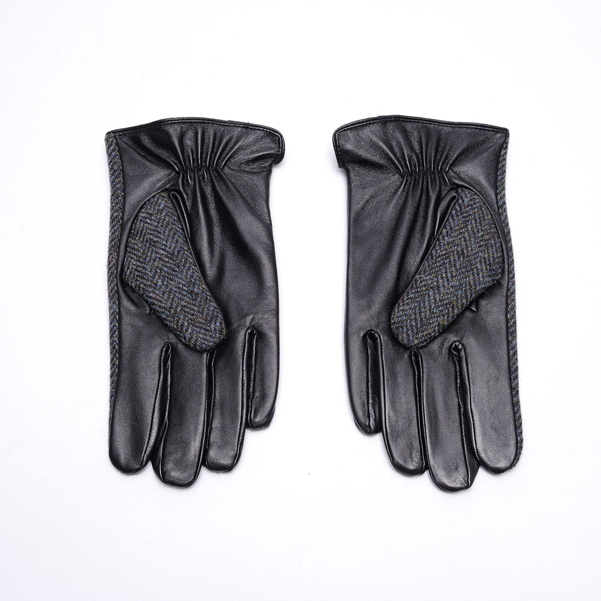 Men's Islander Black and Grey Herringbone Gloves - Smart Phone Friendly