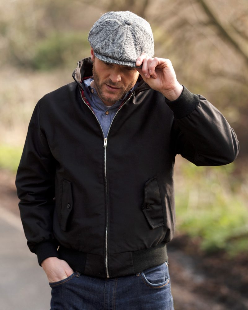 Harris Tweed 8-Panel Thomas Baker Boy Cap - White Sand