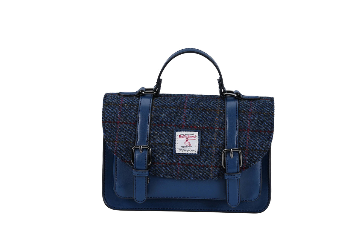 Raebury Harris Tweed Medium Satchel Bag (Macleod Tartan)