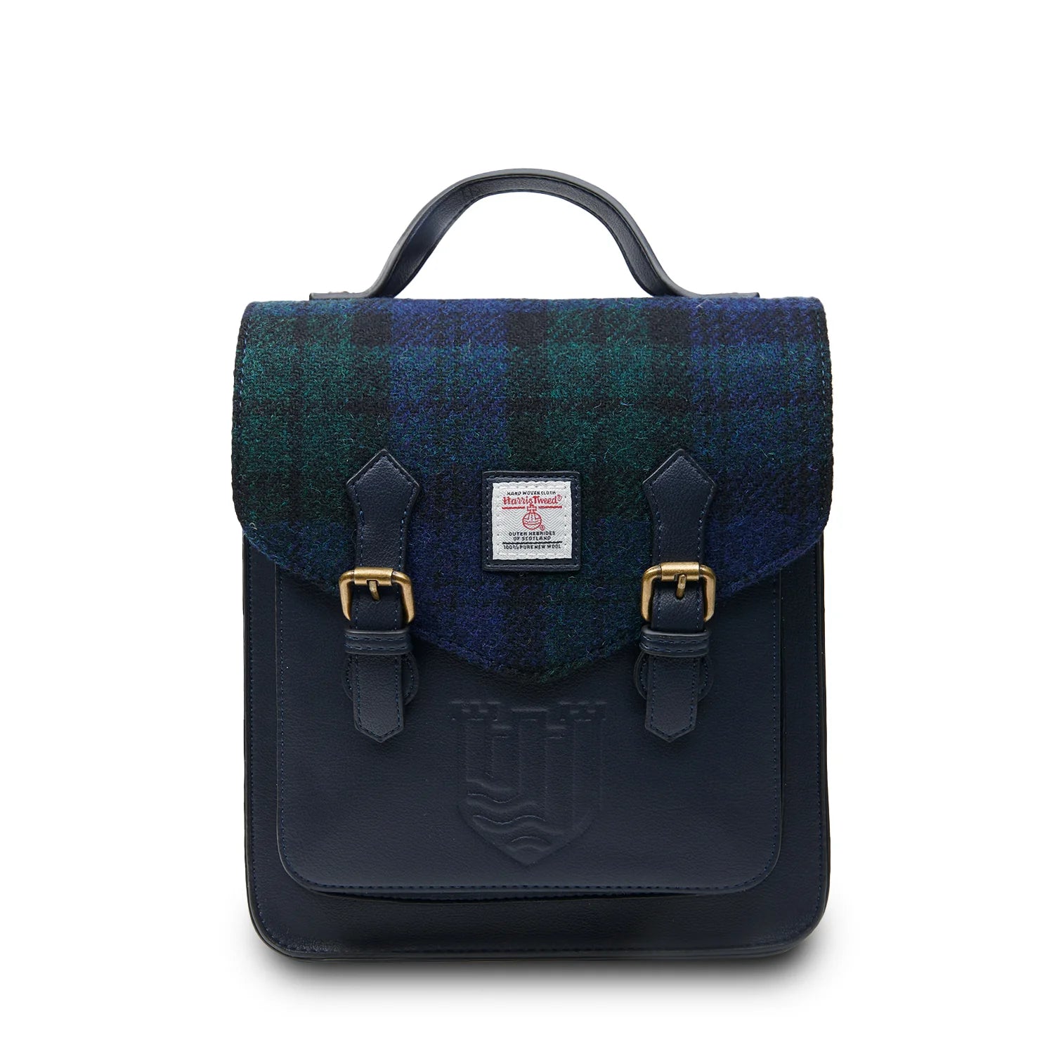 Islander Calton Backpack with Harris Tweed - Black Watch Tartan