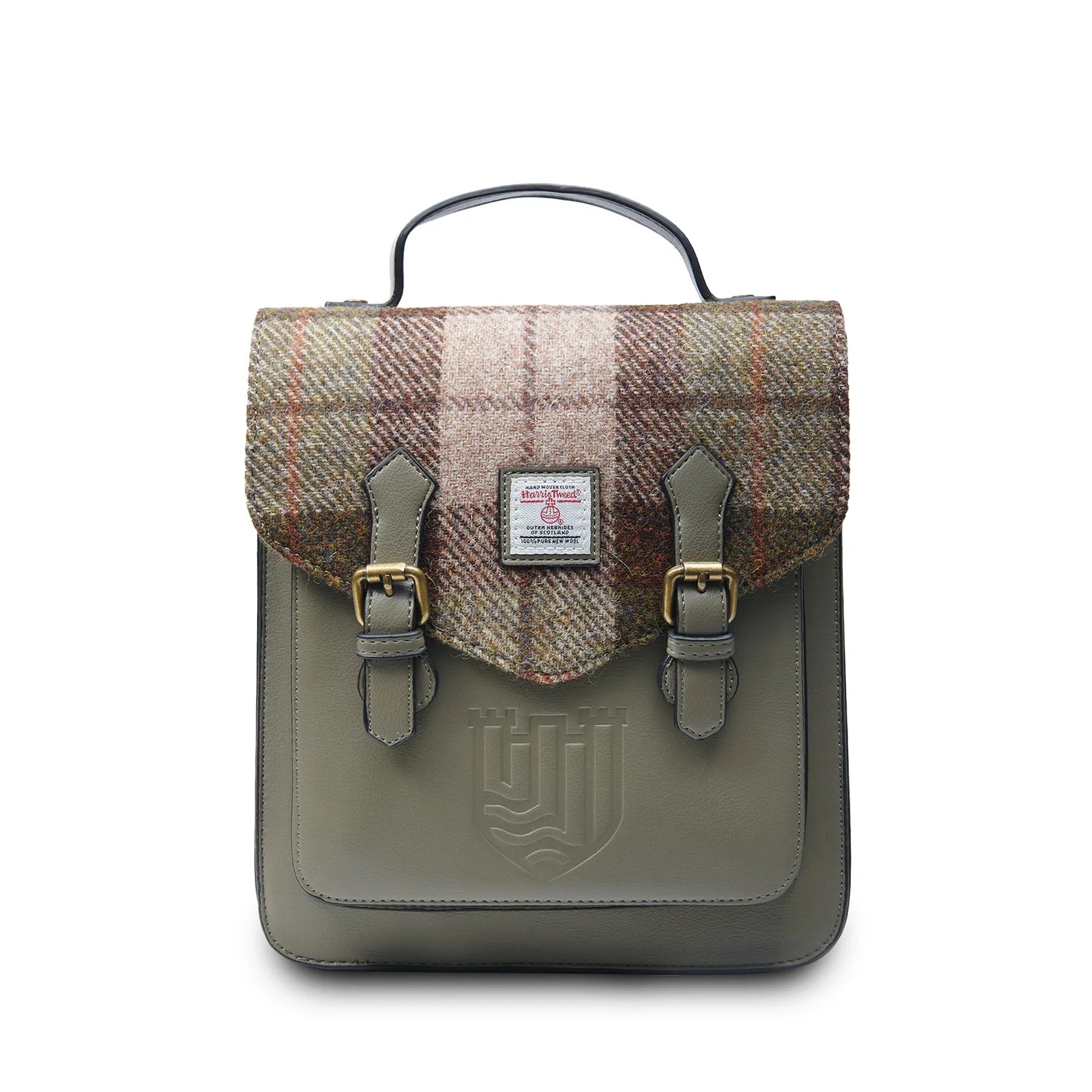 Islander Calton Backpack with Harris Tweed - Chestnut Tartan