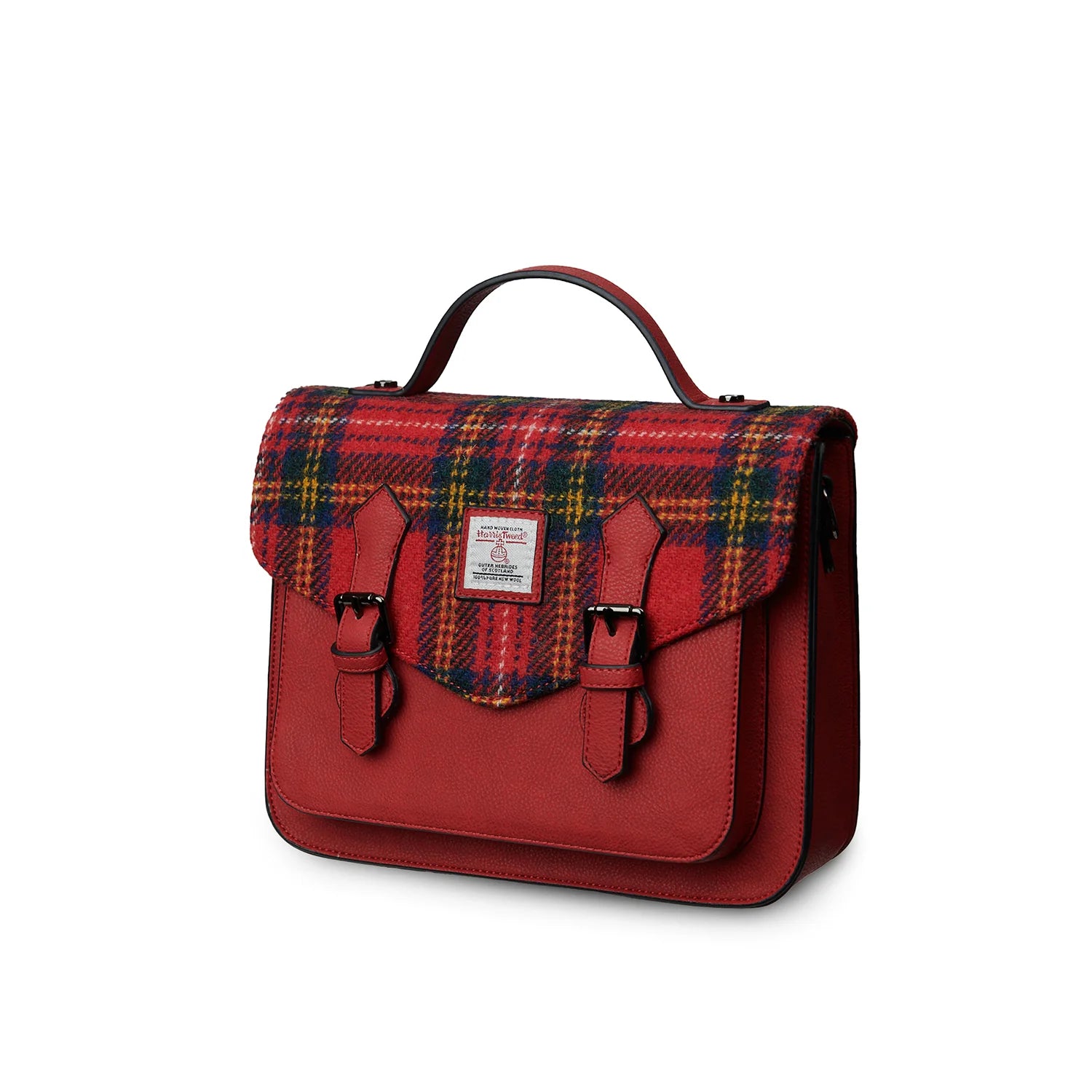 Islander Mini Calton Satchel with Harris Tweed - Royal Stewart