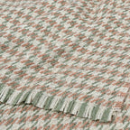 Lochcarron Bracken British Wool Corrie Blanket  (Soft Green, Warm Brown & Cream)