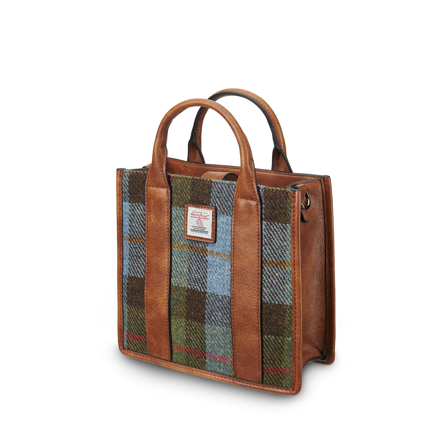 Islander Medium Tobi Tote with Matching Purse - Chestnut & Blue Tartan