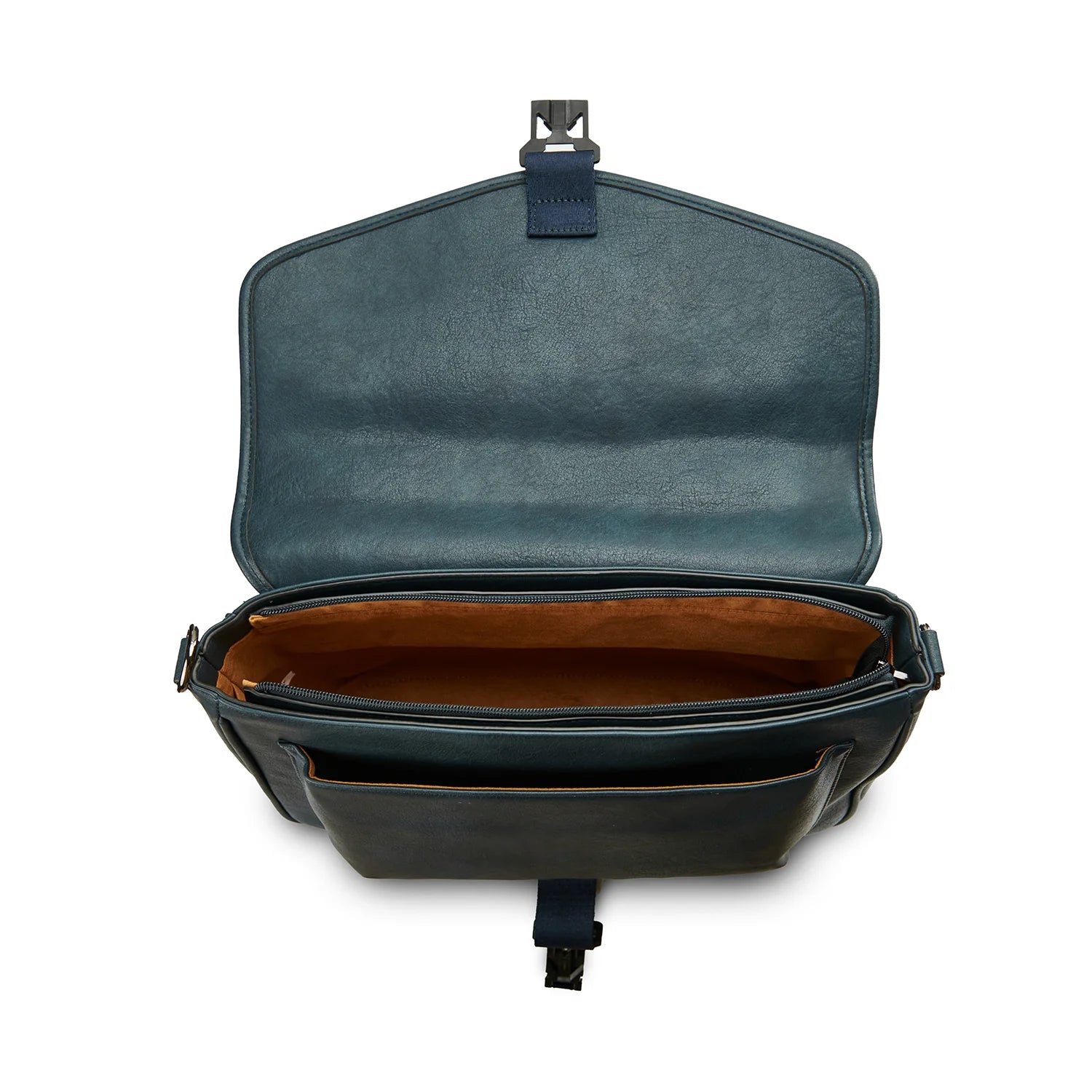 Islander Laptop Bag in Harris Tweed Chestnut Blue & Brown Tartan