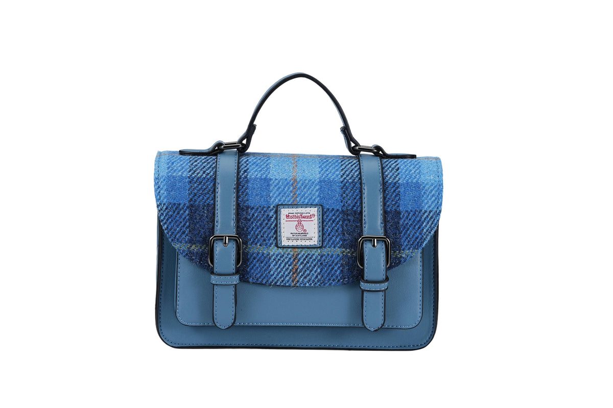 Raebury Harris Tweed Medium Satchel Bag (Macleod Tartan)