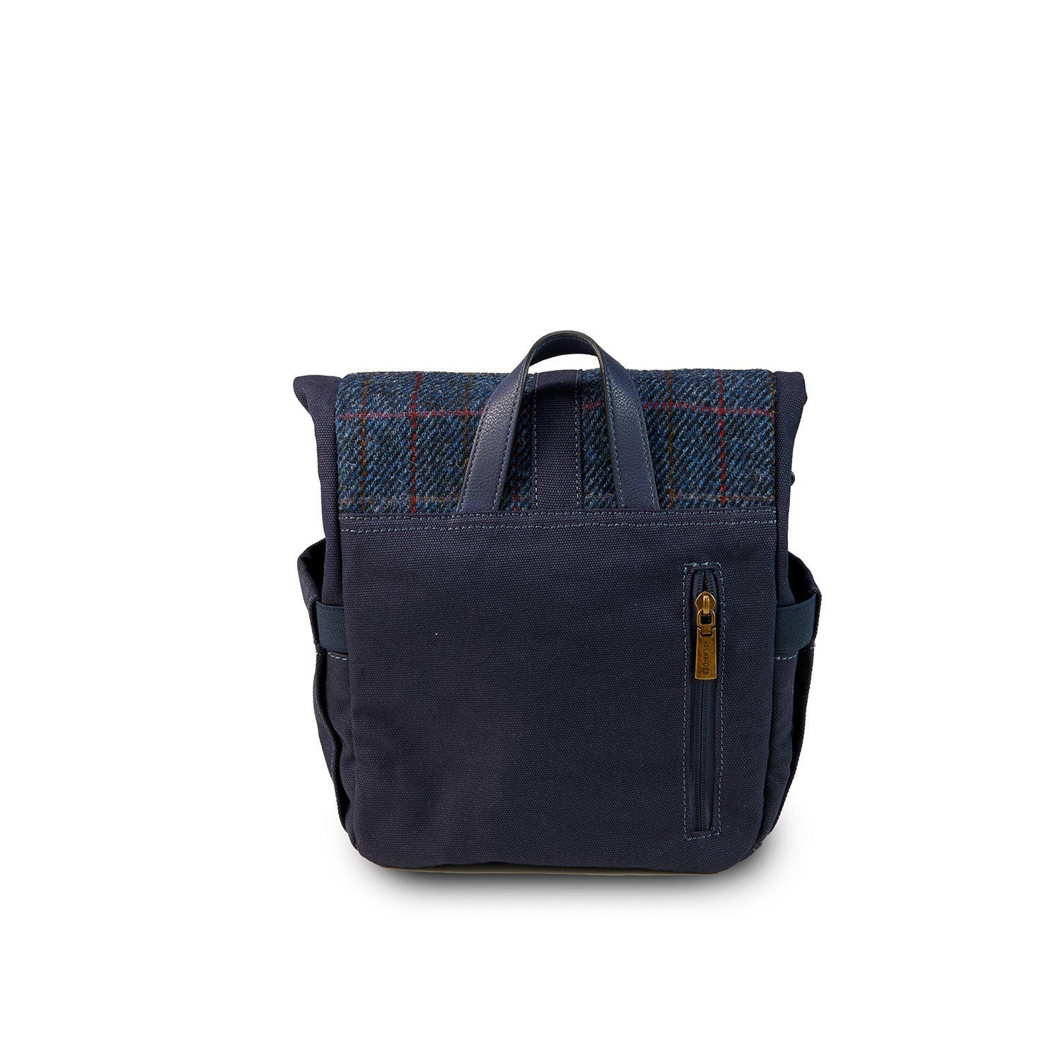 Islander Canvas Harris Tweed Lunch Bag (Navy Over-Check)