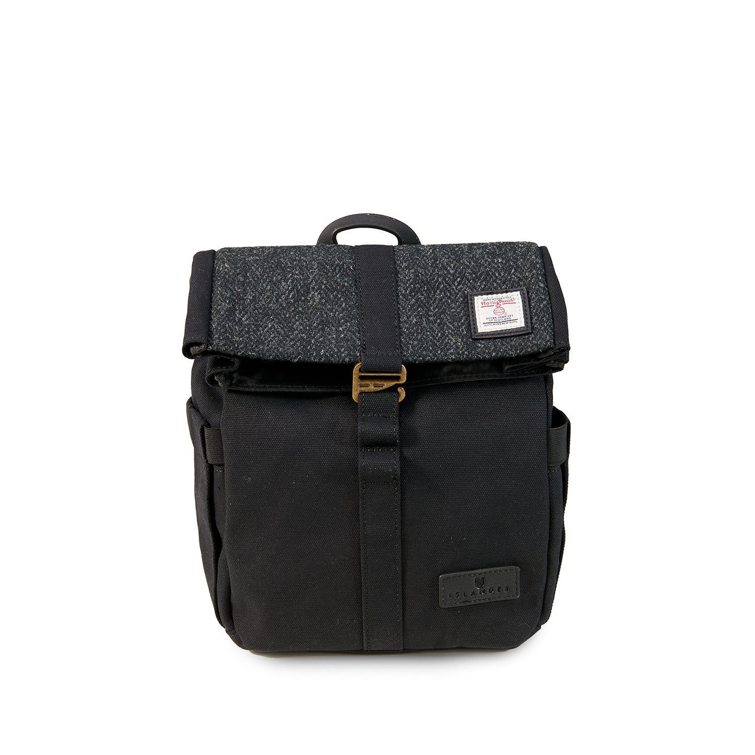 Islander Canvas Harris Tweed Lunch Bag (Black Herringbone)