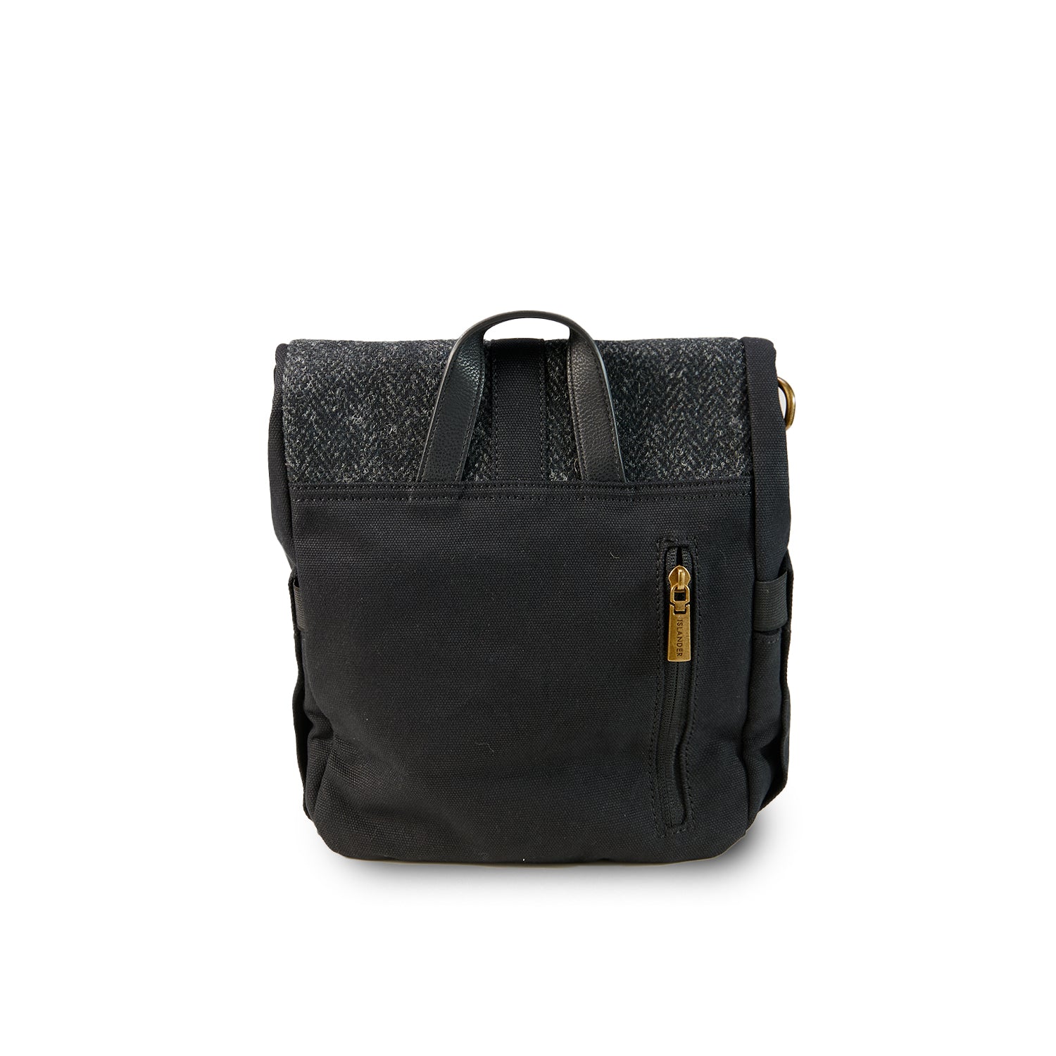 Islander Canvas Harris Tweed Lunch Bag (Black Herringbone)