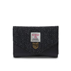 Islander Small Clasp Purse with Harris Tweed Black Herringbone Fabric | Harris Tweed Scotland