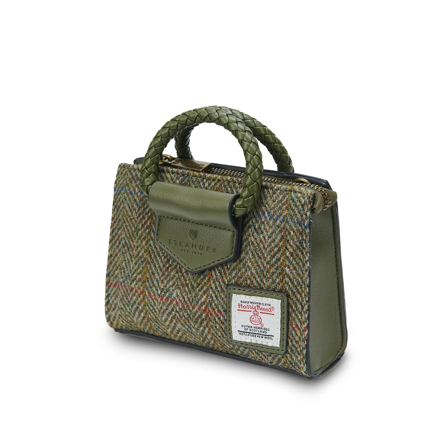 Islander Mini Arran Tote with Harris Tweed - Chestnut Herringbone