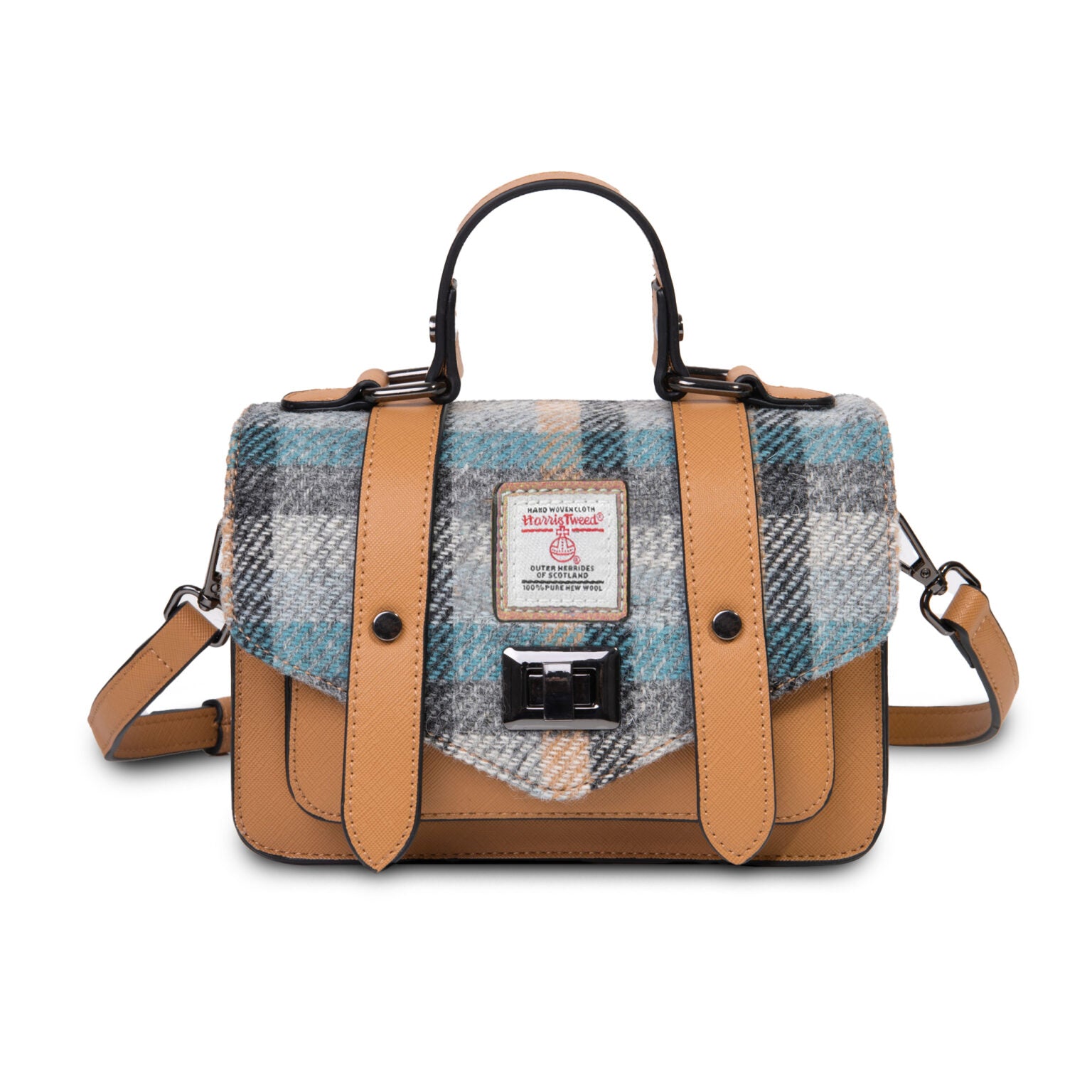 Islander Mini Satchel with Harris Tweed - Islander Tartan