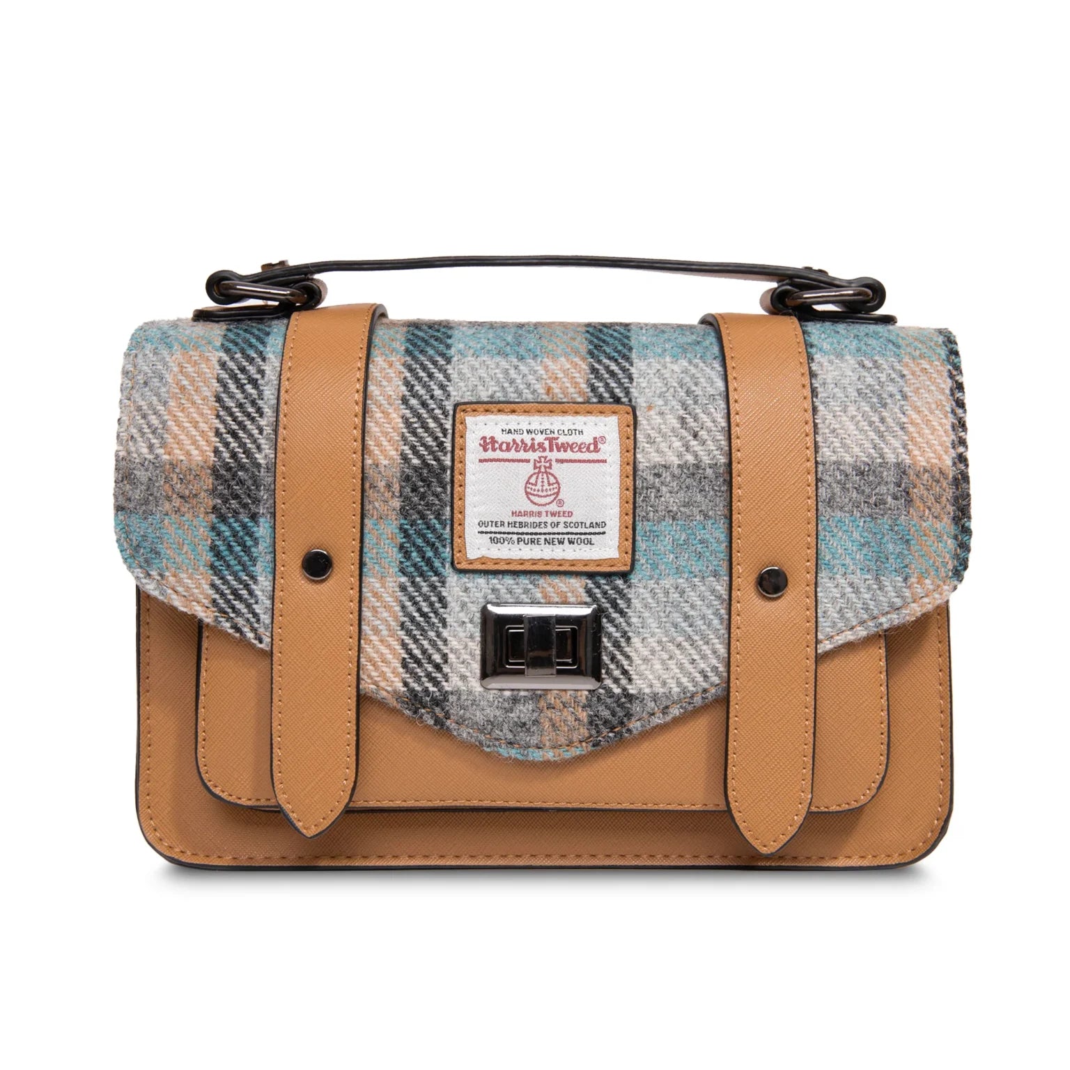 Islander Large Satchel with Harris Tweed - Islander Tartan