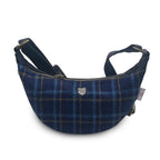 Islander Luna Bag with Detachable Card Wallet in Harris Tweed Blue Navy Tartan | Harris Tweed Scotland