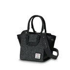 Islander Mini Caillie Tote Bag with Harris Tweed Black & Grey Herringbone | Harris Tweed Scotland