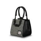 Islander Mini Caillie Tote Bag with Harris Tweed Black & White Herringbone | Harris Tweed Scotland
