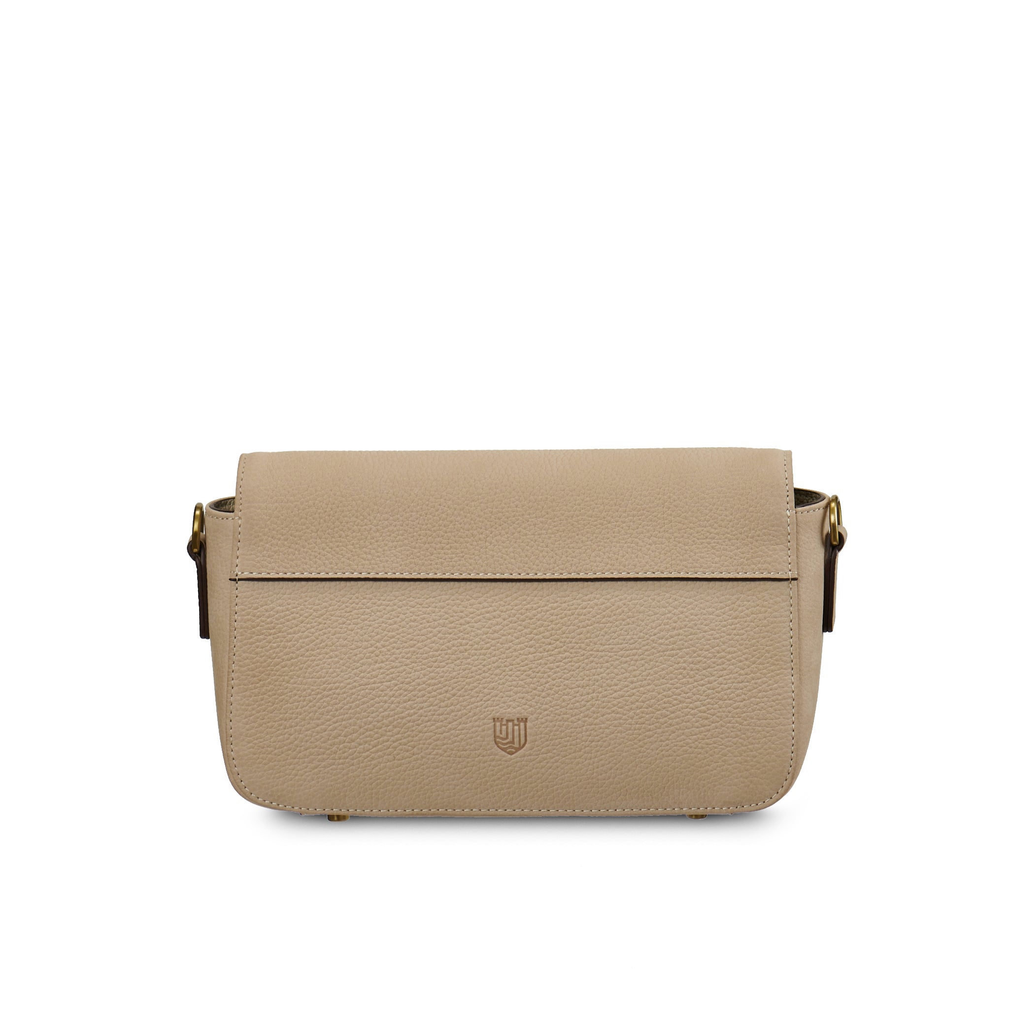 Islander Leather Caithness Clutch Bag Harris Tweed (Cream & Beige Plain)