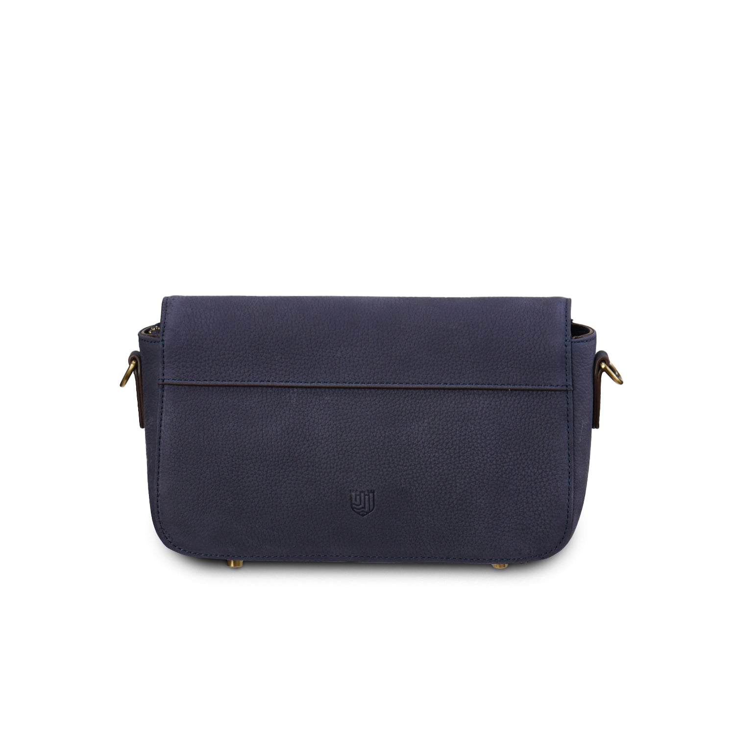 Islander Leather Caithness Clutch Bag Harris Tweed (Navy Blue Over Check)