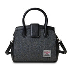 Islander Mini Tiree Tote with Harris Tweed Black & Grey Herringbone | Harris Tweed Scotland