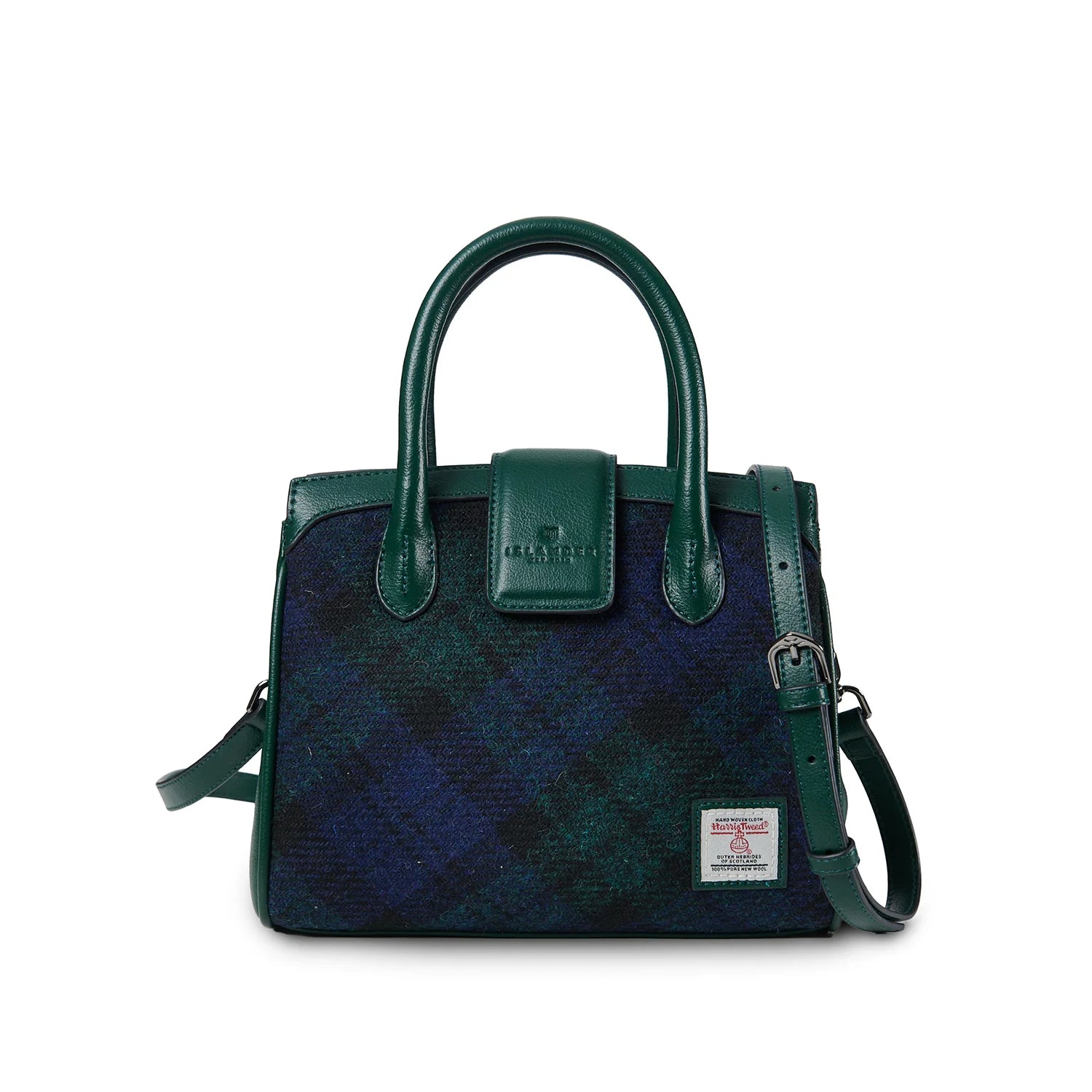 Islander Mini Tiree Tote with Harris Tweed Scotland Black Watch | Harris Tweed Scotland
