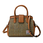 Islander Mini Tiree Tote Bag with Harris Tweed Brown & Green Chestnut Herringbone | Harris Tweed Scotland