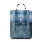 Islander Carloway Laptop Backpack with Harris Tweed Blue Tartan Fabric | Harris Tweed Scotland
