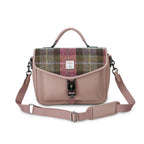 Islander Mini Laptop Bag with Pink and Green Tartan Harris Tweed Scotland | Harris Tweed Scotland