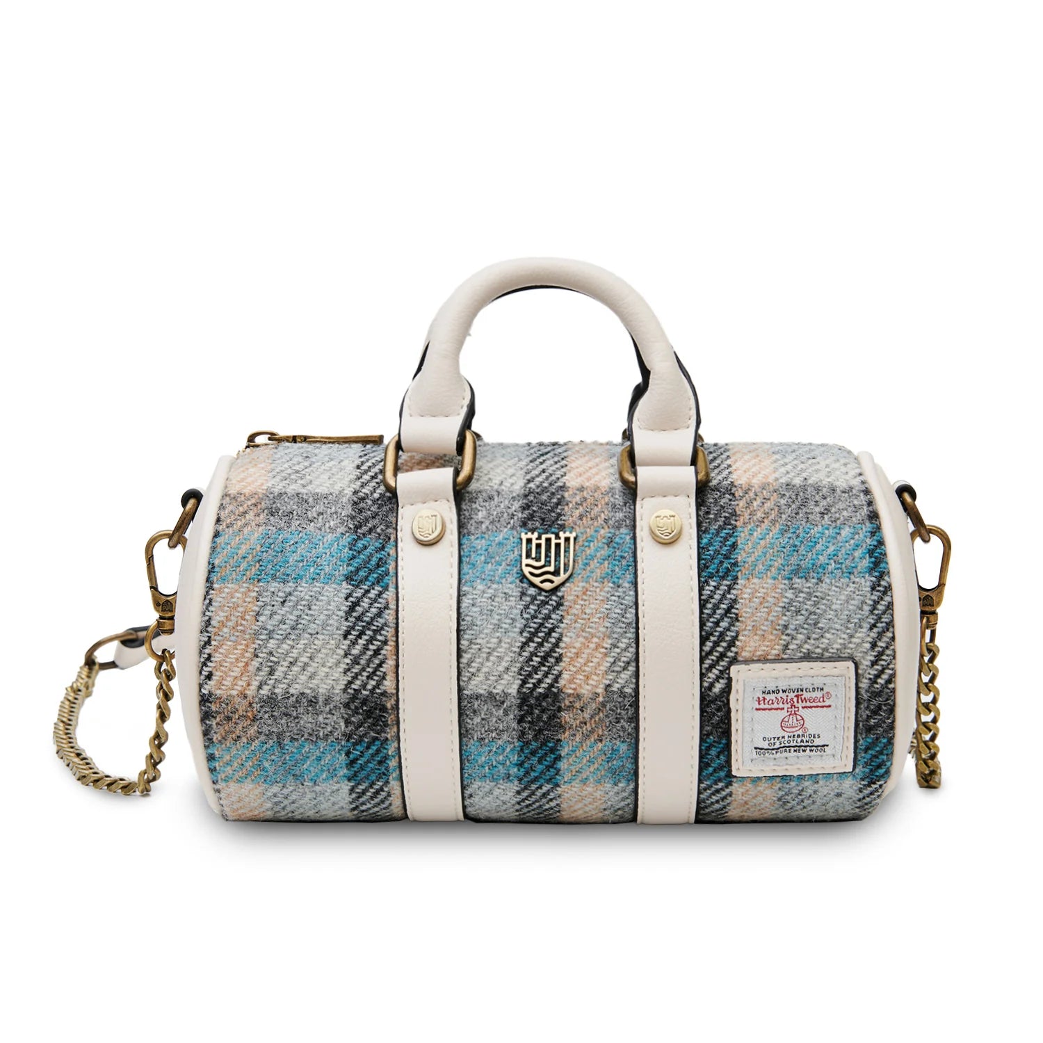 Islander Mini Duffel Bag with Harris Tweed - Islander Tartan