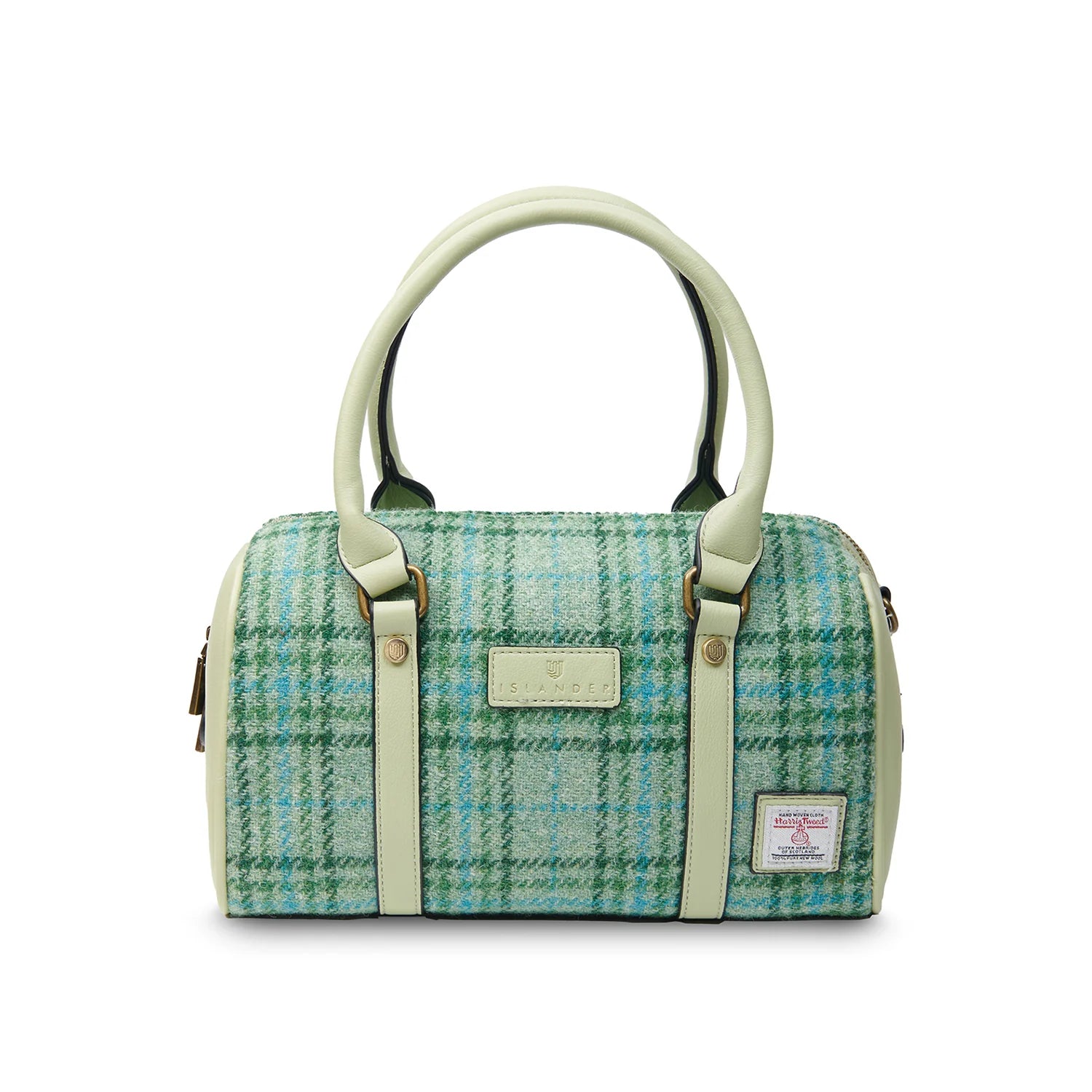 Islander Medium Duffel Bag with Harris Tweed - Mint Tartan
