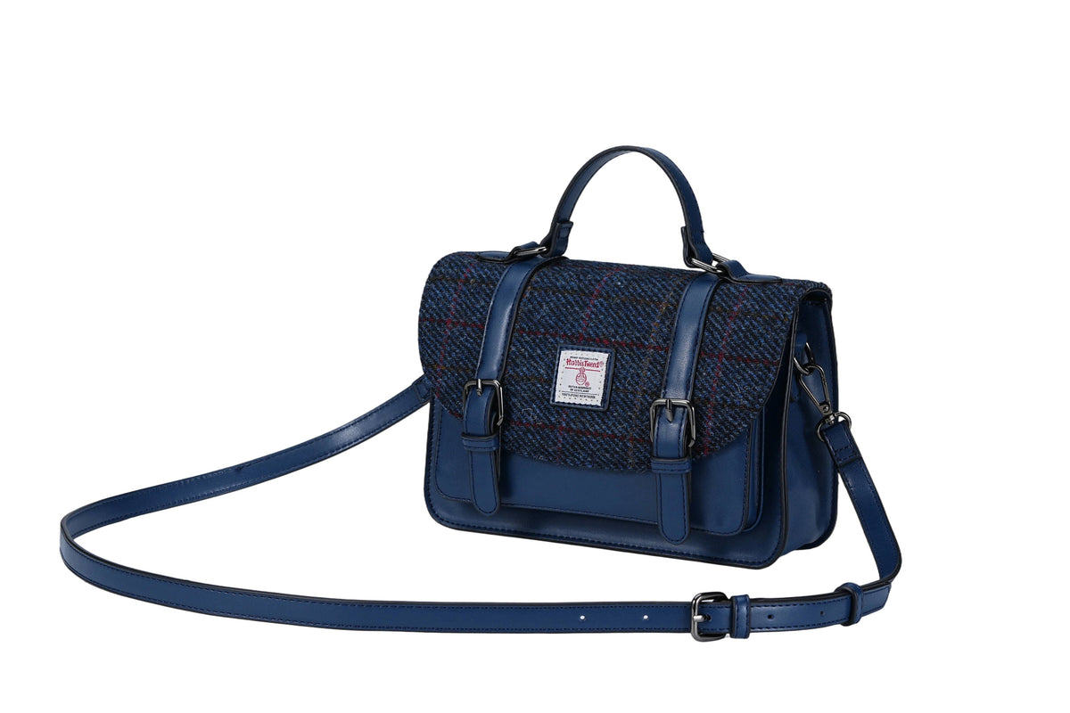 Raebury Harris Tweed Medium Satchel Bag (Macleod Tartan)