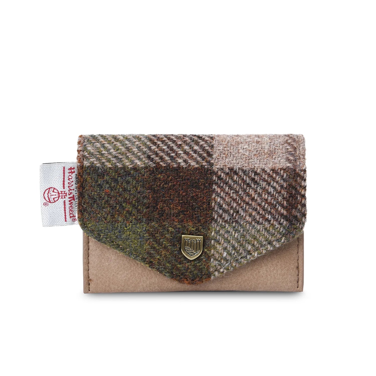 Islander Card Wallet Made With Harris Tweed - Chestnut Tartan